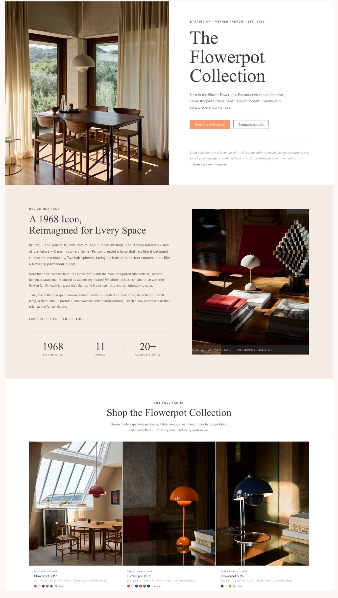 Flowerpot Collection landing page